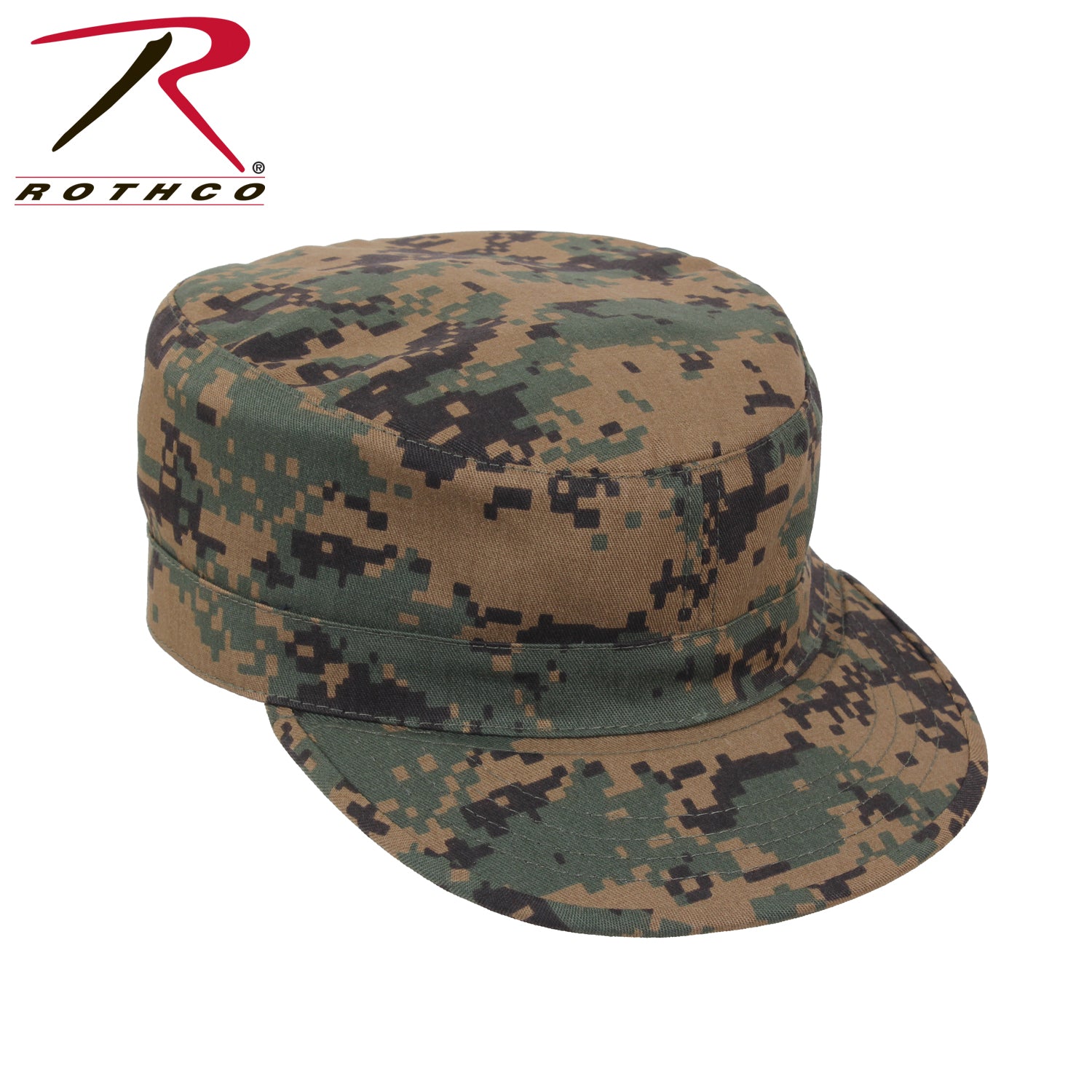 Rothco Adjustable Camo Fatigue Cap in Woodland Digital Camo – Durable Military-Style Baseball Cap