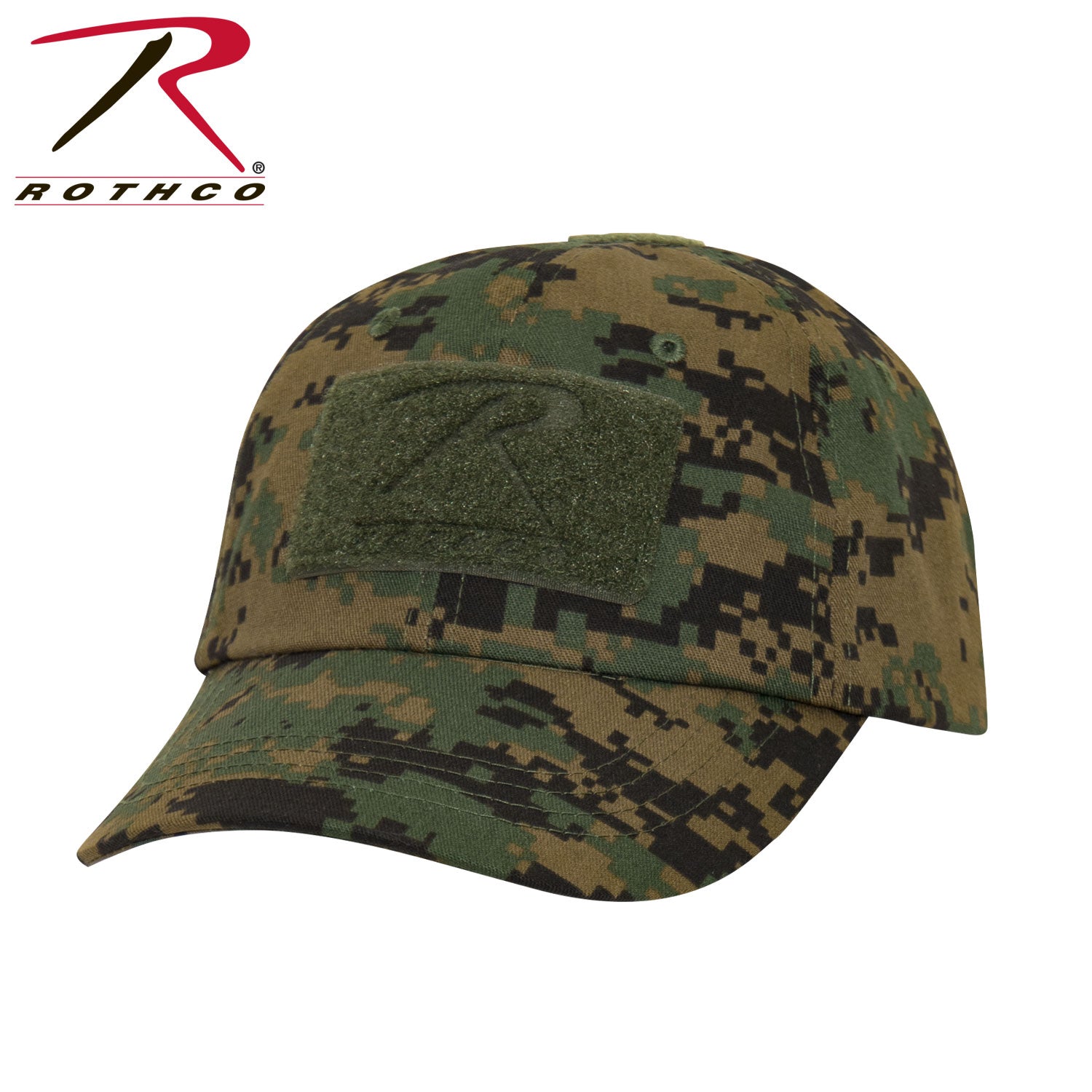 Rothco Tactical Operator Cap in Woodland Digital Camo – Adjustable Military-Style Field Hat
