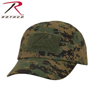 Rothco Tactical Operator Cap in Woodland Digital Camo – Adjustable Military-Style Field Hat