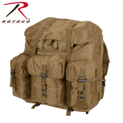 Rothco G.I. Type Large Alice Pack with Frame in Coyote Brown - Heavy-Duty Military Rucksack