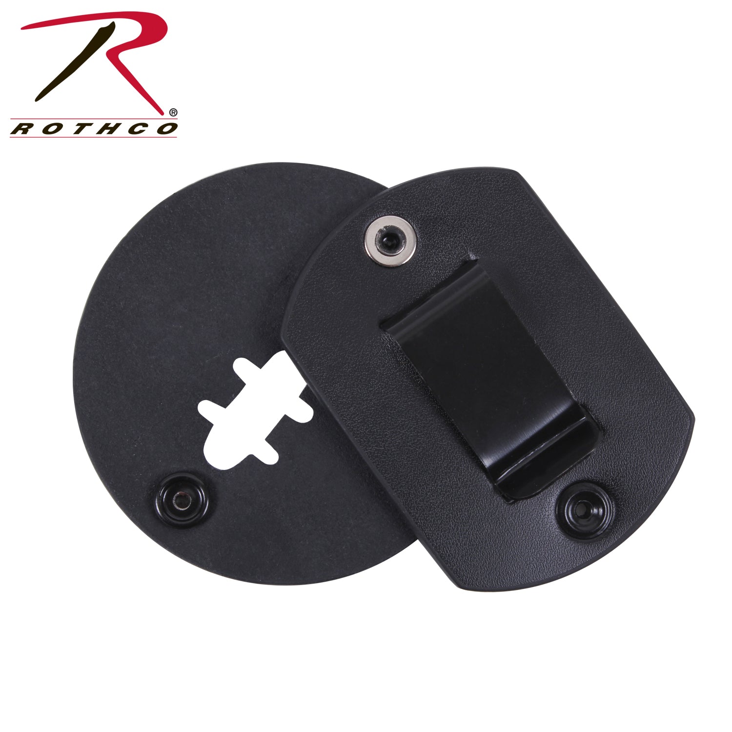 Rothco Round Leather Clip-On Badge Holder with Swivel Steel Clip – Part 1137