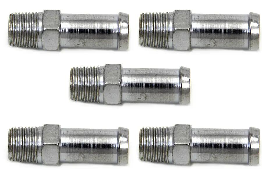 Colony Chrome Gas and Oil Line Fitting – 3/8 Inch NPT Thread for Harley Davidson FL Models by Colony
