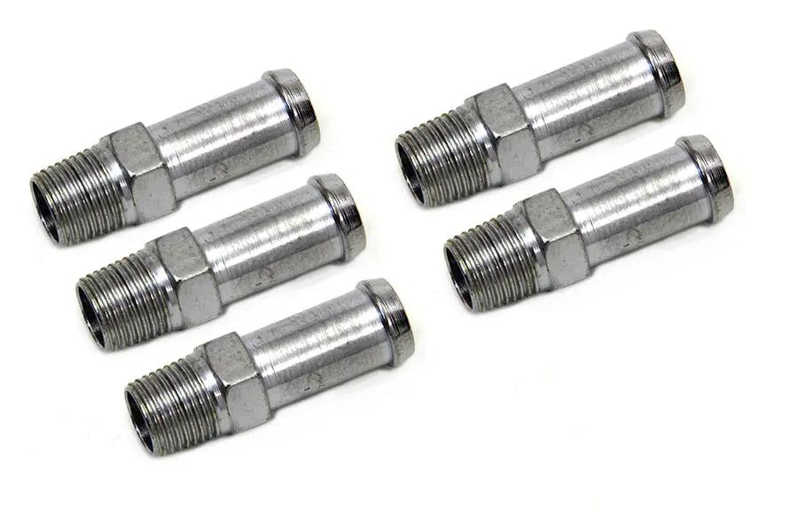 Colony Chrome Gas and Oil Line Fitting – 3/8 Inch NPT Thread for Harley Davidson FL Models by Colony