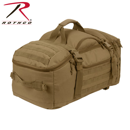 Rothco 3-In-1 Convertible Mission Bag in Coyote Brown - Versatile Tactical Duffle with Backpack and Messenger Options