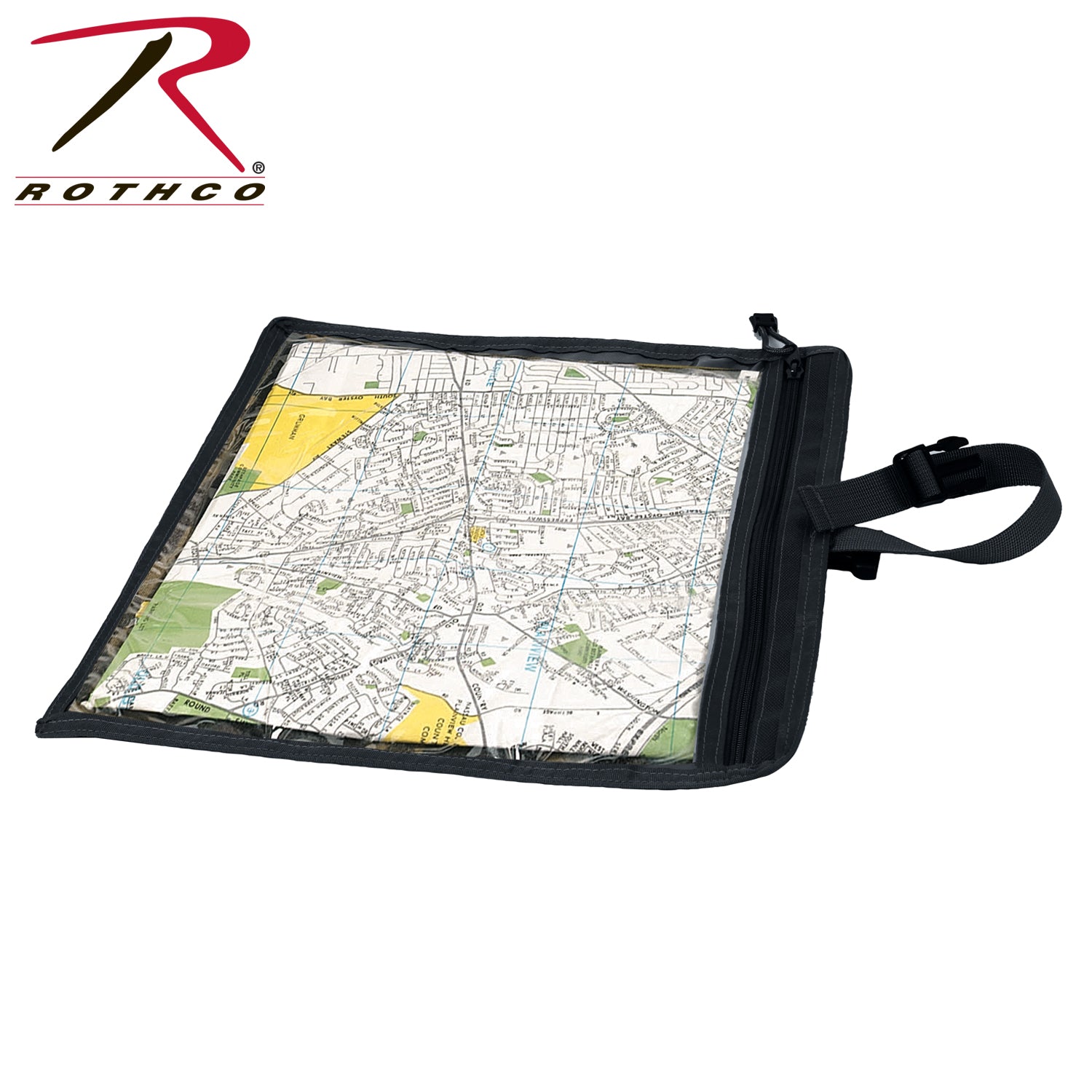 Rothco Map and Document Case Black - Weather-Resistant Outdoor Storage for Maps and Important Documents