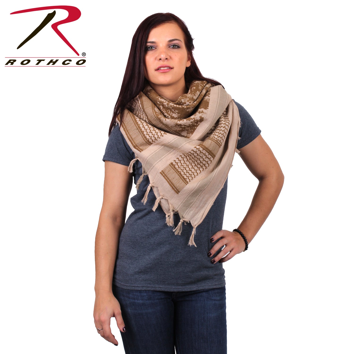 Rothco Digital Camo Shemagh Tactical Desert Keffiyeh Scarf - Desert Digital Camo