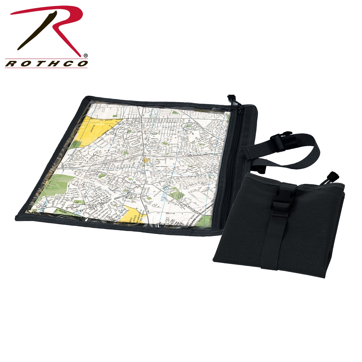 Rothco Map and Document Case Black - Weather-Resistant Outdoor Storage for Maps and Important Documents