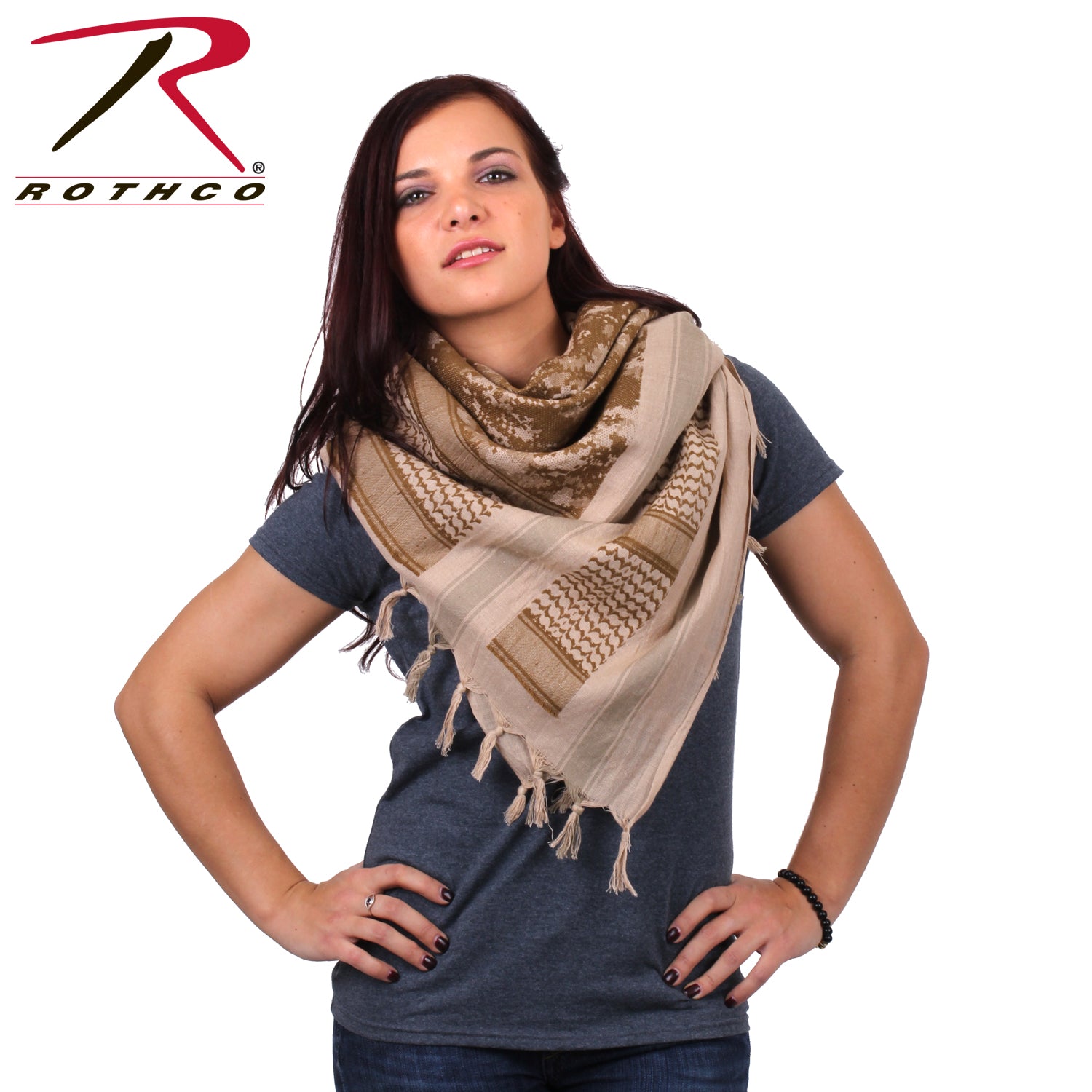 Rothco Digital Camo Shemagh Tactical Desert Keffiyeh Scarf - Desert Digital Camo