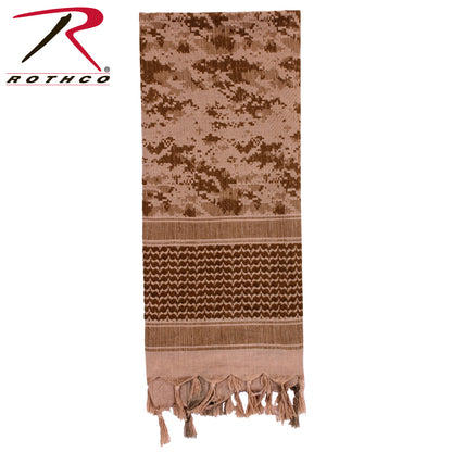 Rothco Digital Camo Shemagh Tactical Desert Keffiyeh Scarf - Desert Digital Camo