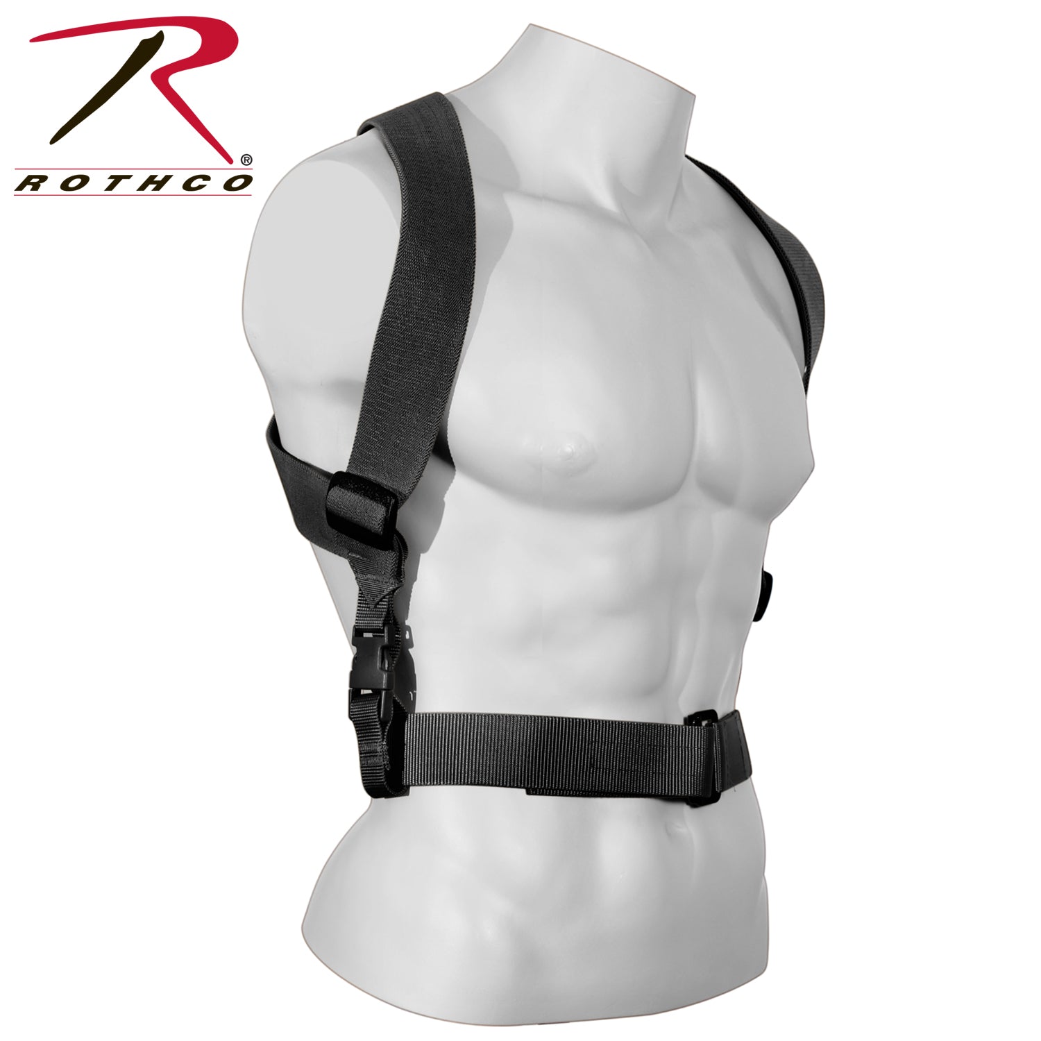 Rothco Combat Suspenders Black - Adjustable Elastic Support for Tactical Gear