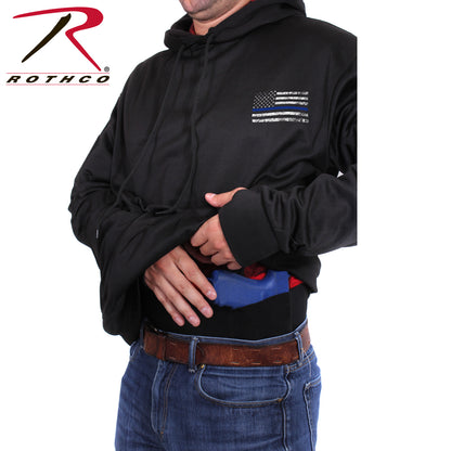 Rothco Concealed Carry Thin Blue Line Hoodie Black Size Small