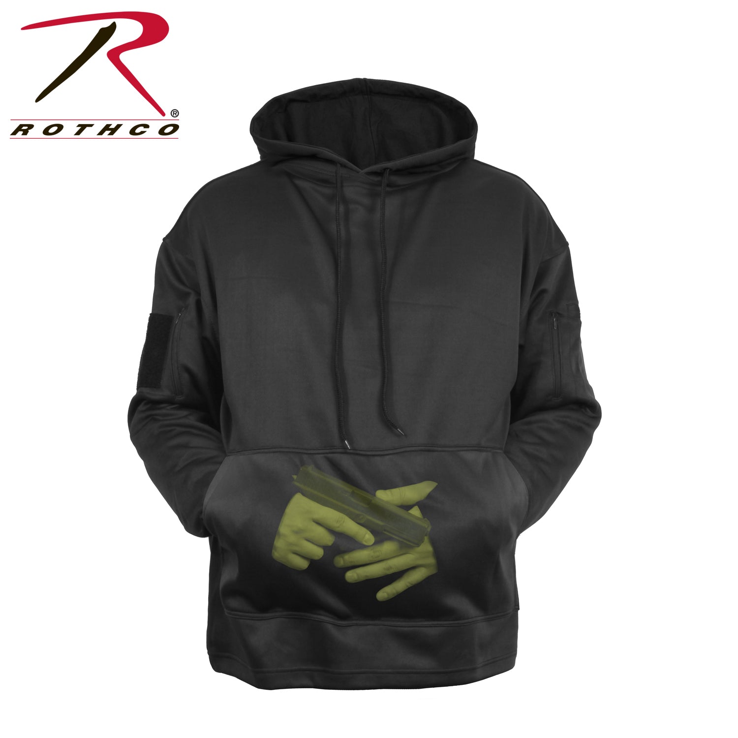 Rothco Concealed Carry Hoodie Black Size XL – Discreet CCW Sweatshirt with Secure Storage and Moisture-Wicking Fabric