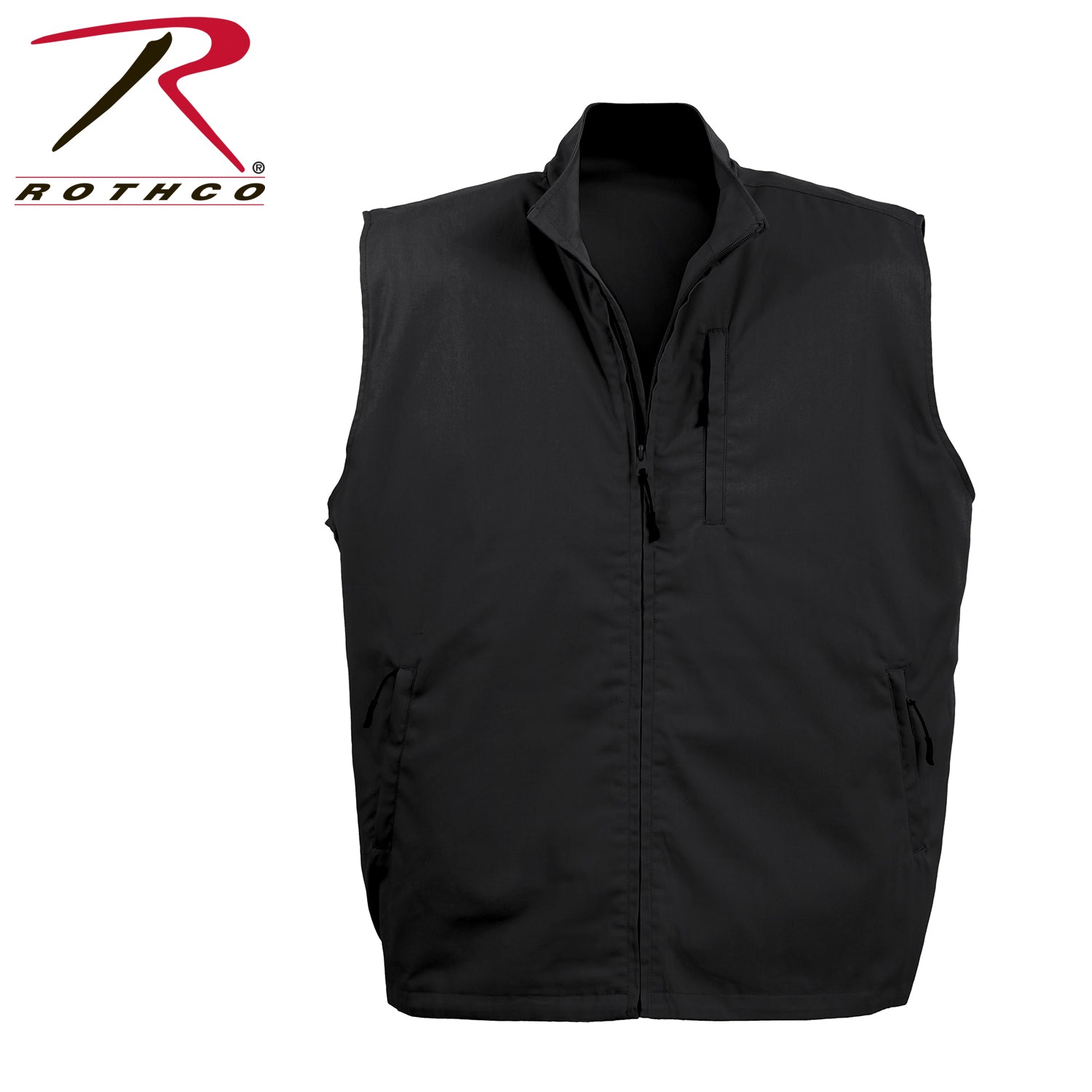 Rothco Undercover Travel Vest Black Size Large – Discreet Storage for Travel and Outdoor Activities