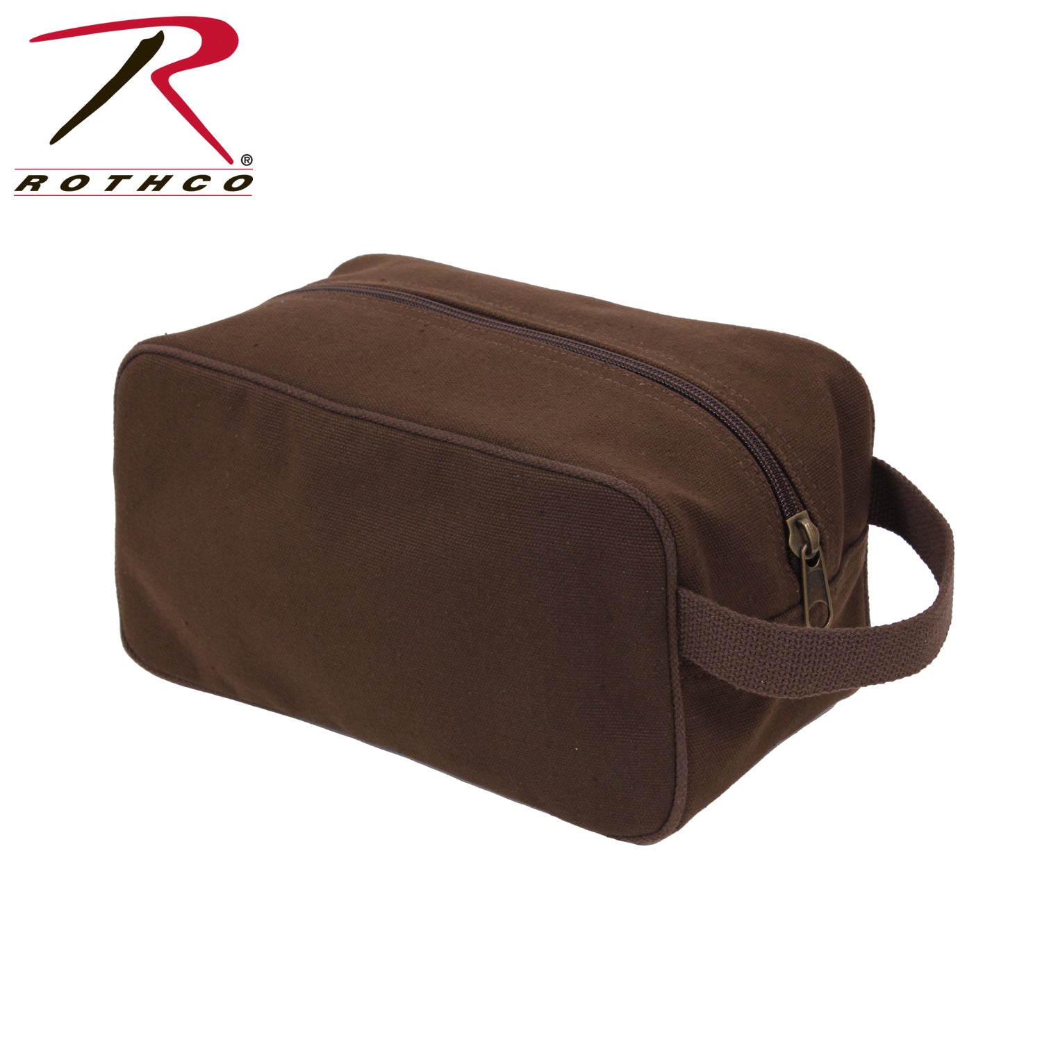 Rothco Canvas Travel Dopp Kit Earth Brown - Durable Heavyweight Travel Organizer
