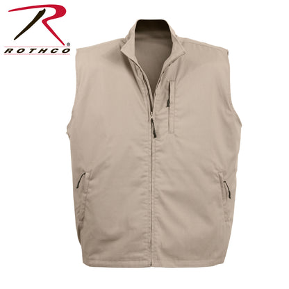 Rothco Undercover Travel Vest Khaki Size Large – Discreet Storage for Travel and Outdoor Activities