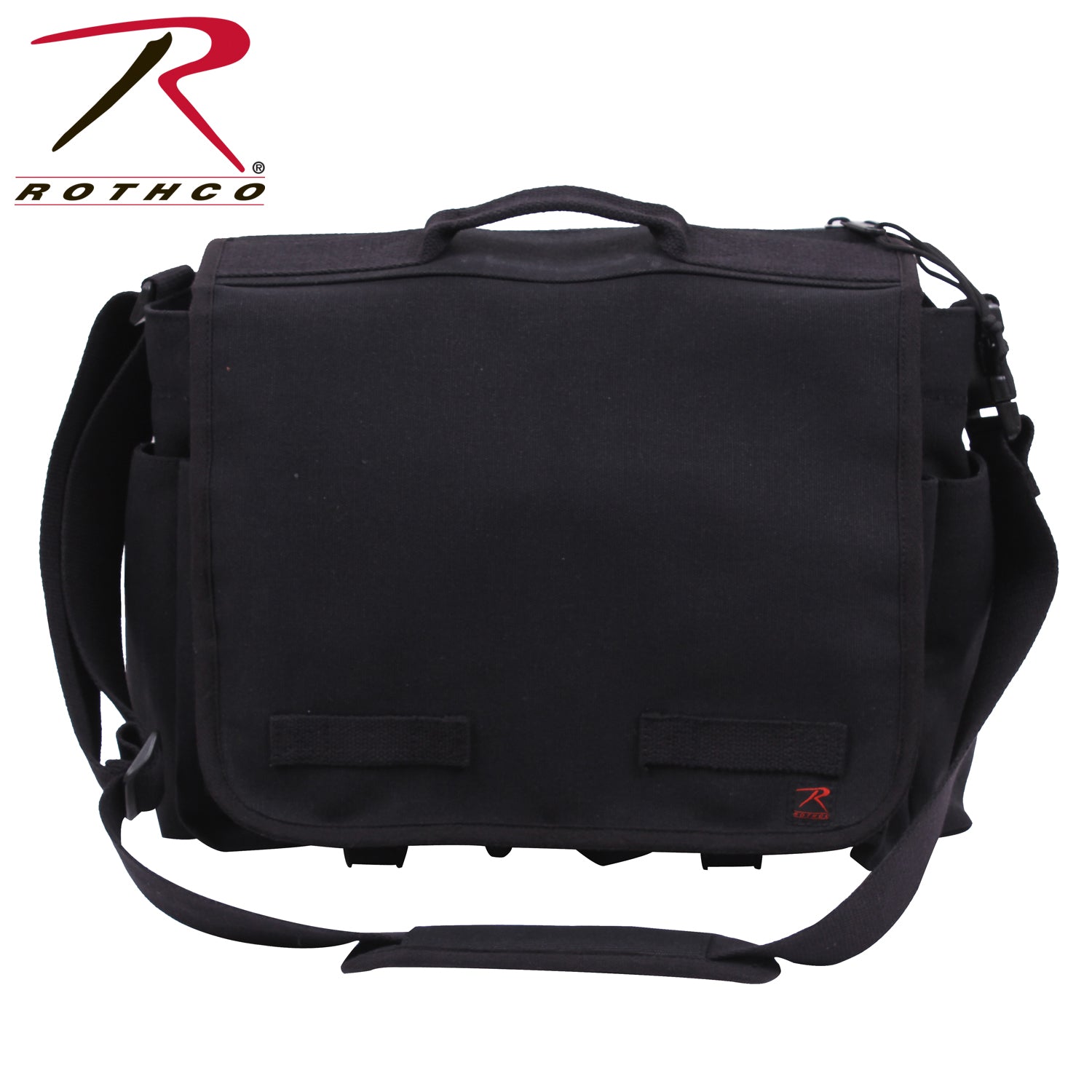 Rothco Concealed Carry Messenger Bag Black - Secure Tactical Crossbody with Multiple Pockets and MOLLE Straps