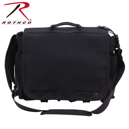 Rothco Concealed Carry Messenger Bag Black - Secure Tactical Crossbody with Multiple Pockets and MOLLE Straps