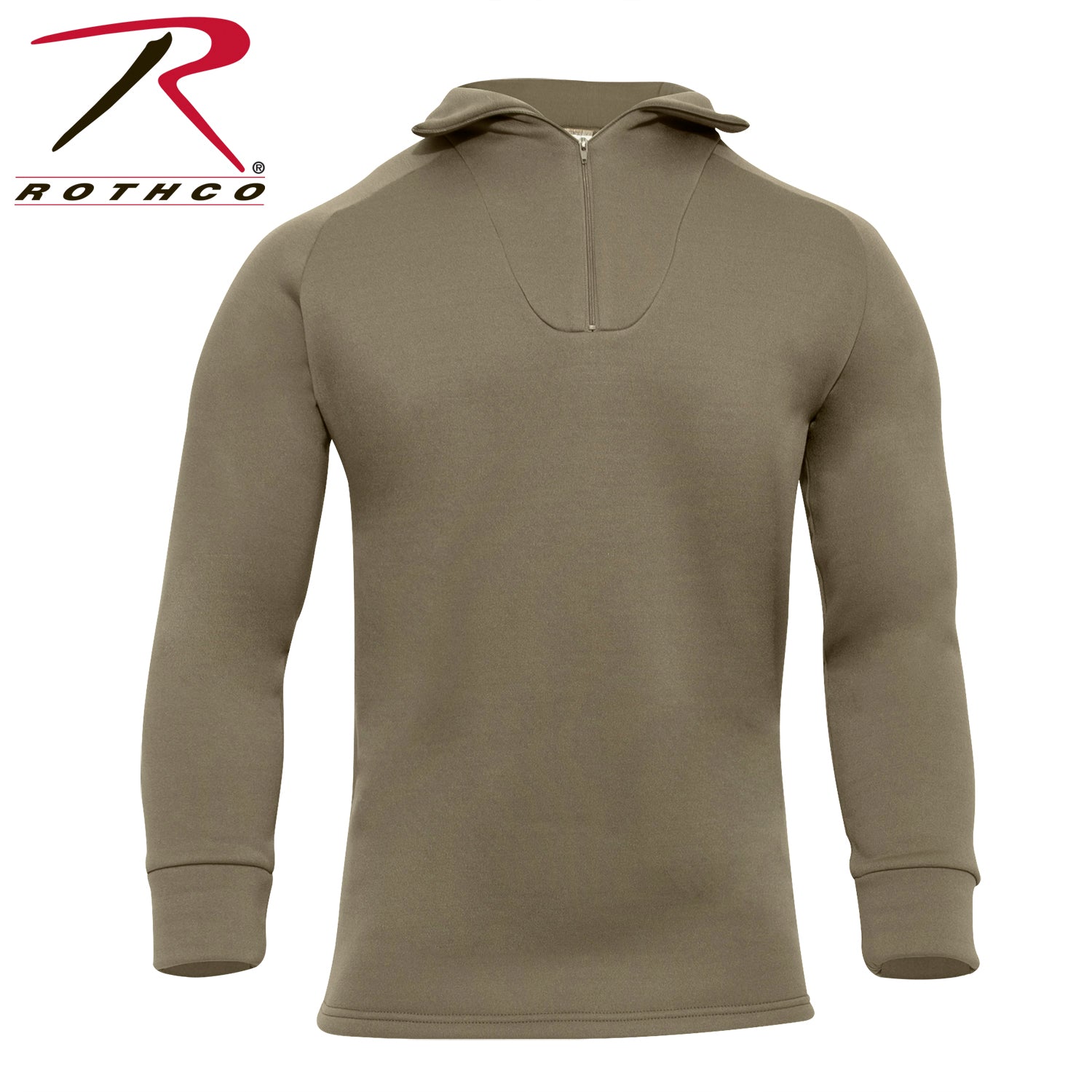 Rothco ECWCS Poly Zip Collar Shirt AR 670-1 Coyote Brown Size XL