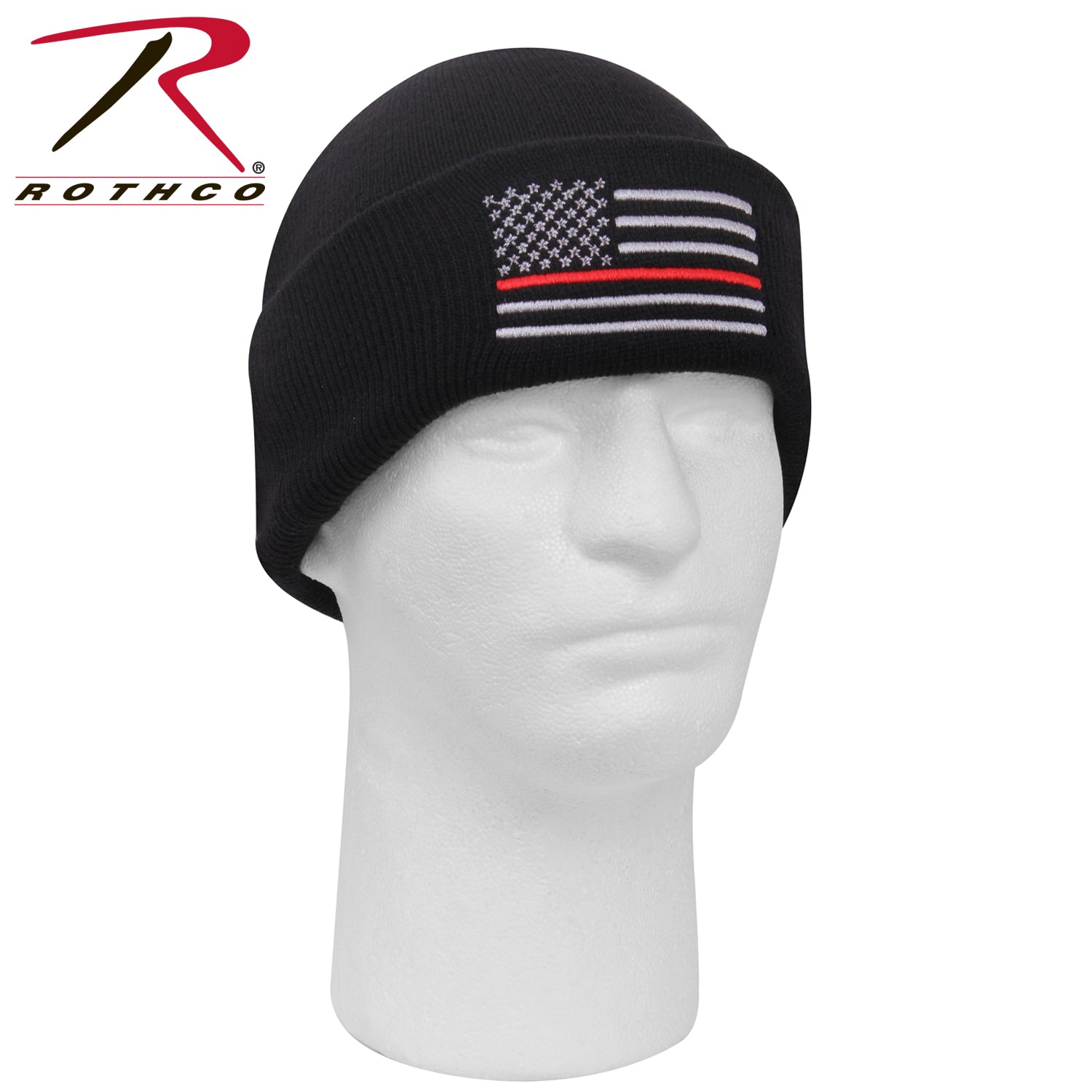 Rothco Deluxe Thin Red Line Watch Cap - Support Firefighters and First Responders