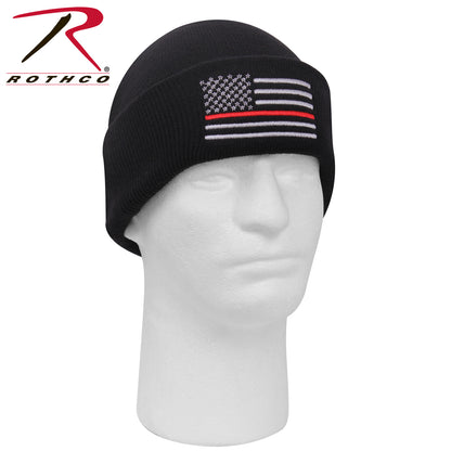 Rothco Deluxe Thin Red Line Watch Cap - Support Firefighters and First Responders