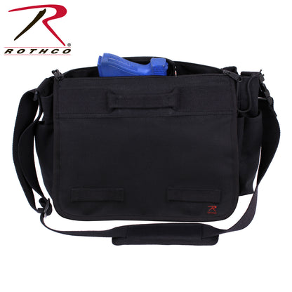 Rothco Concealed Carry Messenger Bag Black - Secure Tactical Crossbody with Multiple Pockets and MOLLE Straps