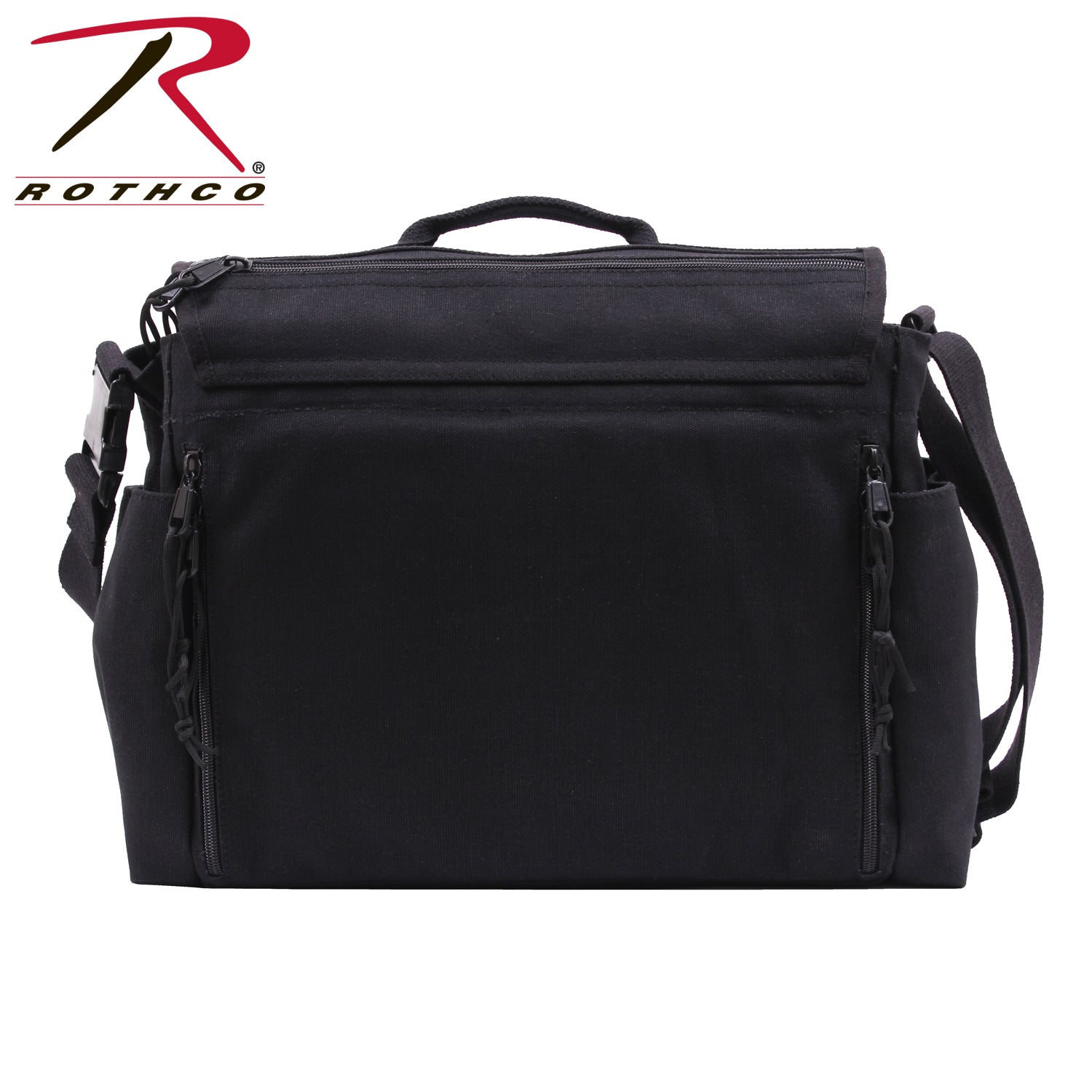 Rothco Concealed Carry Messenger Bag Black - Secure Tactical Crossbody with Multiple Pockets and MOLLE Straps