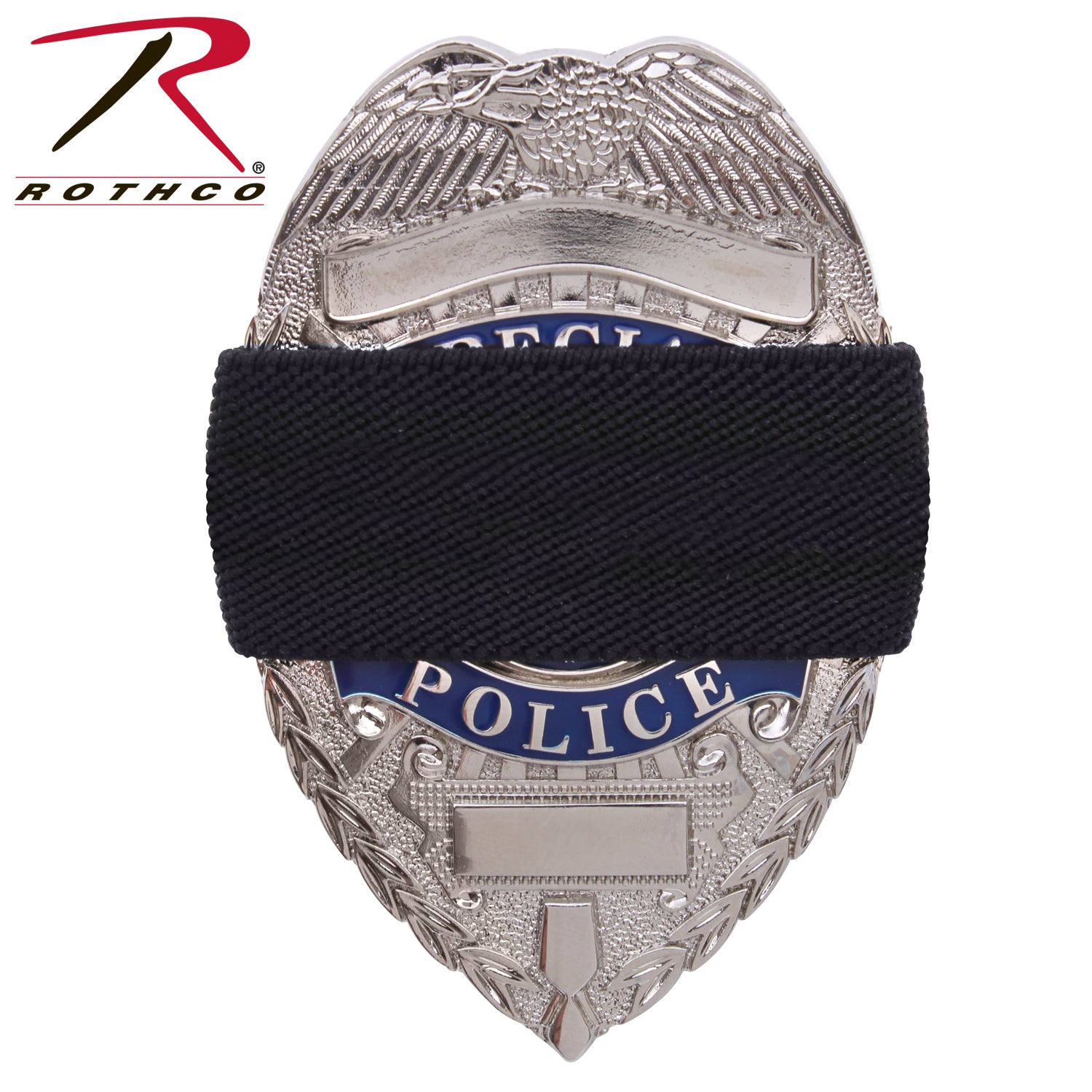 Rothco Mourning Band - Black Elasticized Badge Band, Part Number 1005