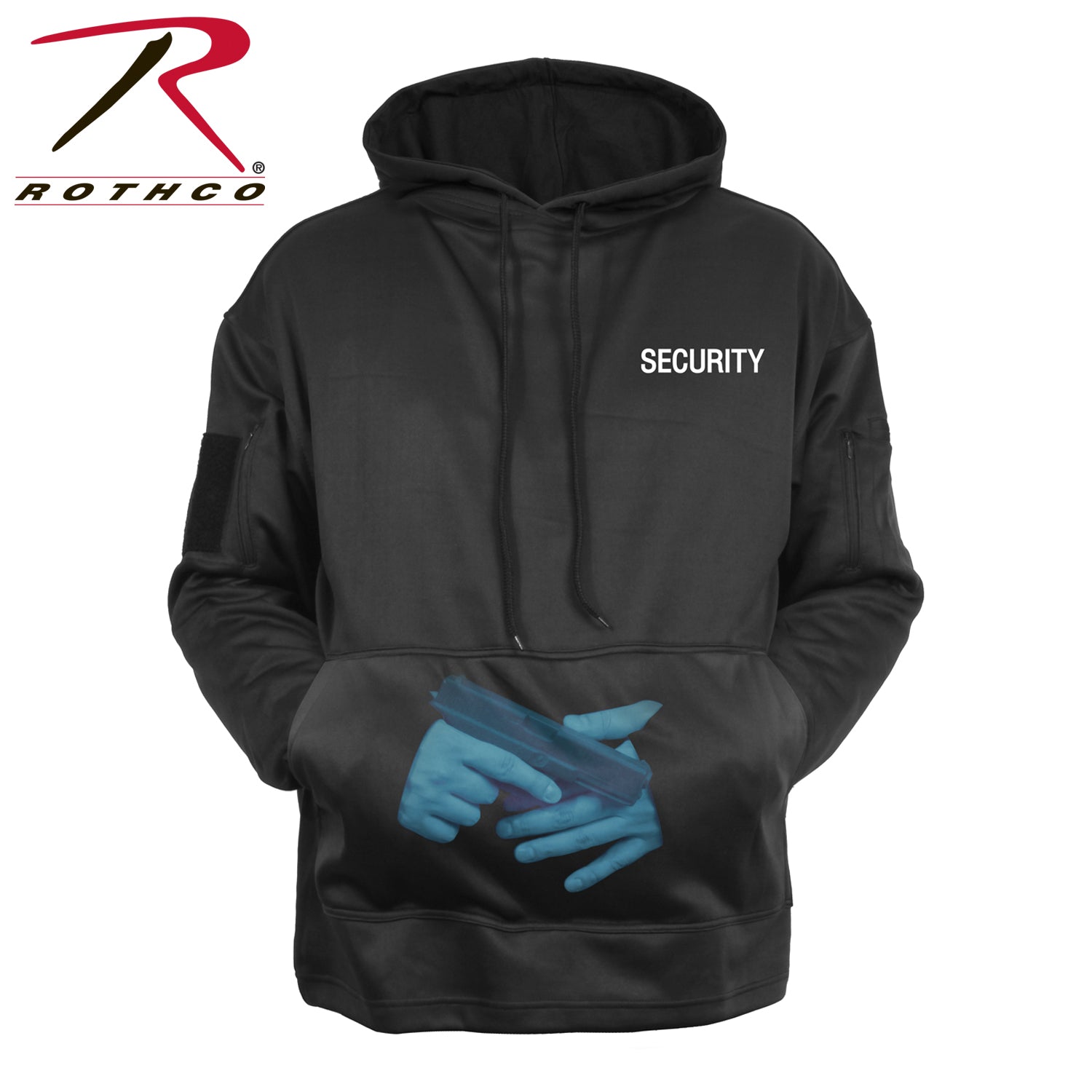 Rothco Security Concealed Carry Hoodie - Black Size S