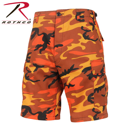 Rothco Camo BDU Shorts in Savage Orange Camo Size Small – Tactical Cargo Shorts for Outdoor and Everyday Use