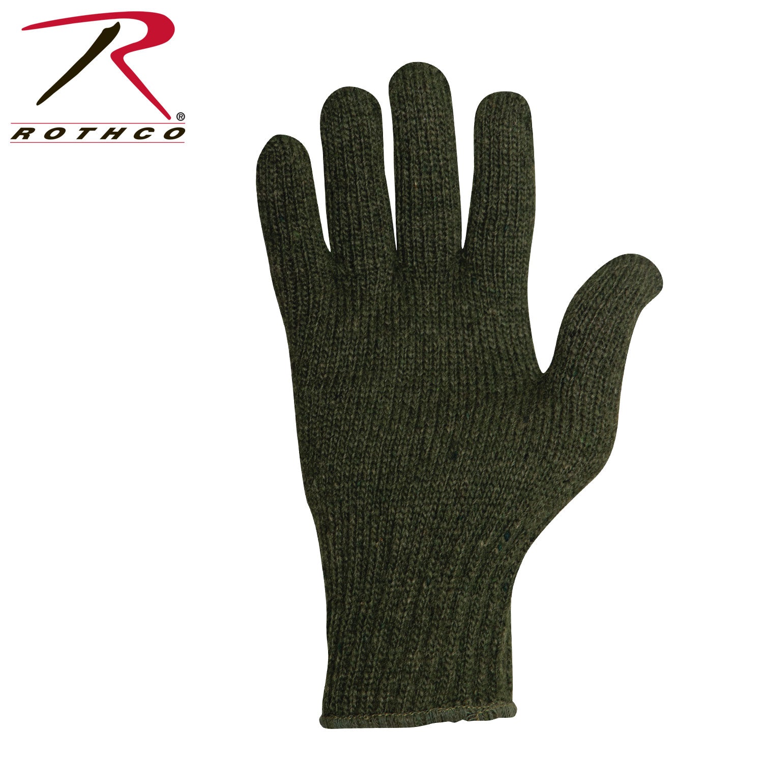 Rothco Wool Glove Liners - Unstamped Olive Drab Size Small