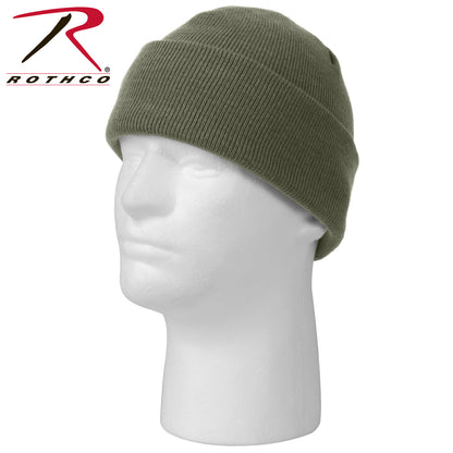 Rothco Deluxe Fine Knit Watch Cap Foliage Green – Military-Style Beanie for Cold Weather Protection