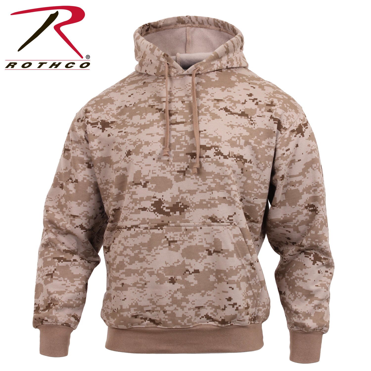 Rothco Camo Pullover Hooded Sweatshirt in Desert Digital Camo, Size XL