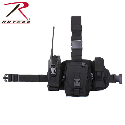 Rothco Drop Leg Utility Rig Black with MOLLE Compatibility - Part 10750
