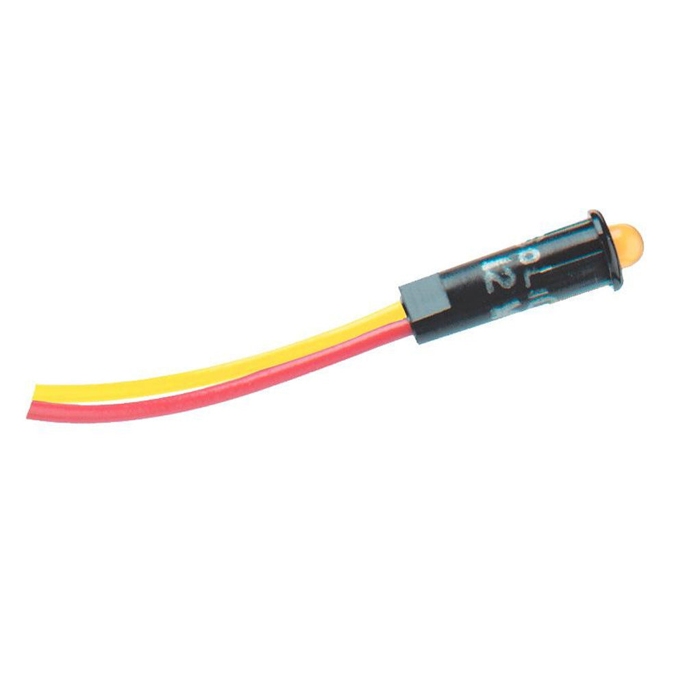 Blue Sea Systems 8169 Amber LED Indicator Light - 120V AC, Easy Push-In Mount, General Indicator & Alarm Light