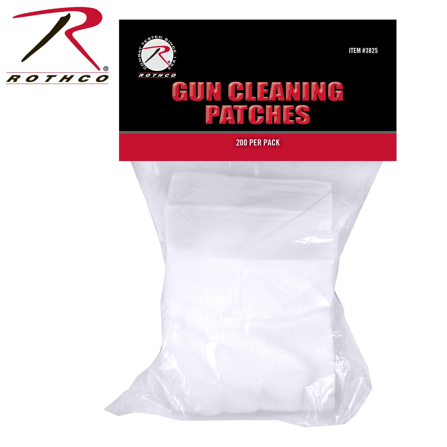 Rothco Cotton Gun Cleaning Patches Part 3825 – 3-inch x 3-inch, 200 Pack