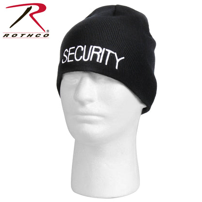 Rothco Embroidered Security Acrylic Skull Cap - Warm Winter Beanie for Outdoor Security Personnel