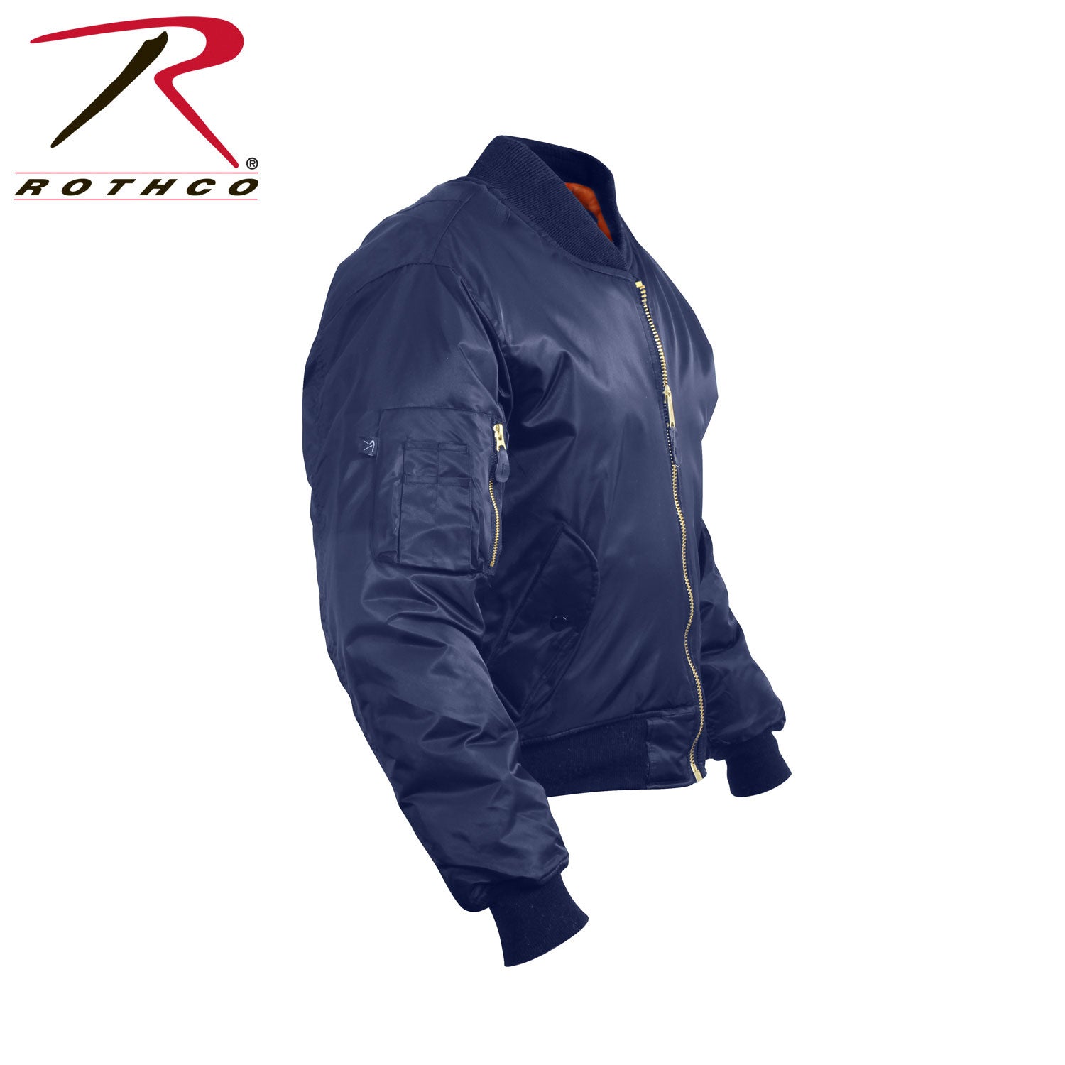 Rothco MA-1 Flight Jacket Navy Blue Size XS - Classic Military Bomber with Insulation and Utility Pockets