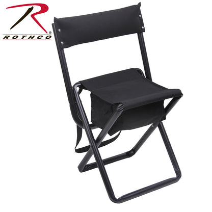 Rothco Deluxe Folding Stool with Pouch - Black, Part Number 4608