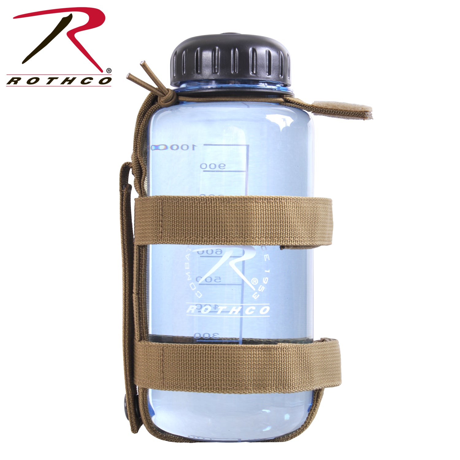 Rothco Lightweight MOLLE Bottle Carrier Coyote Brown - Hydration Accessory for Outdoor Adventures
