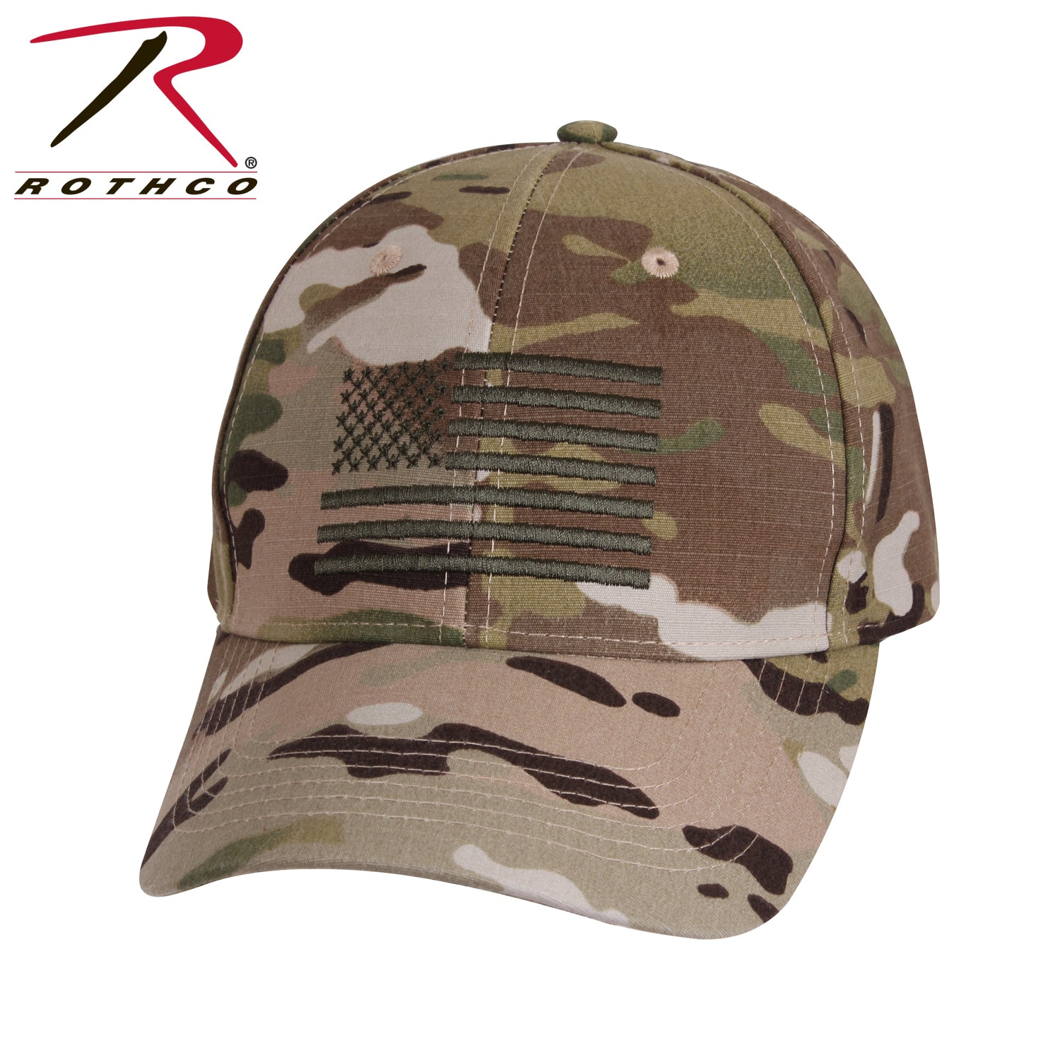Rothco U.S. Flag Low Profile Cap in MultiCam