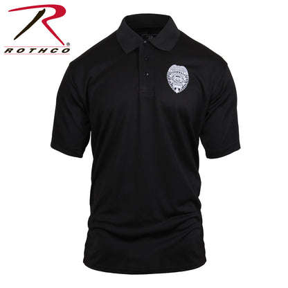 Rothco Moisture Wicking Security Polo Shirt with Printed Badge – Size L