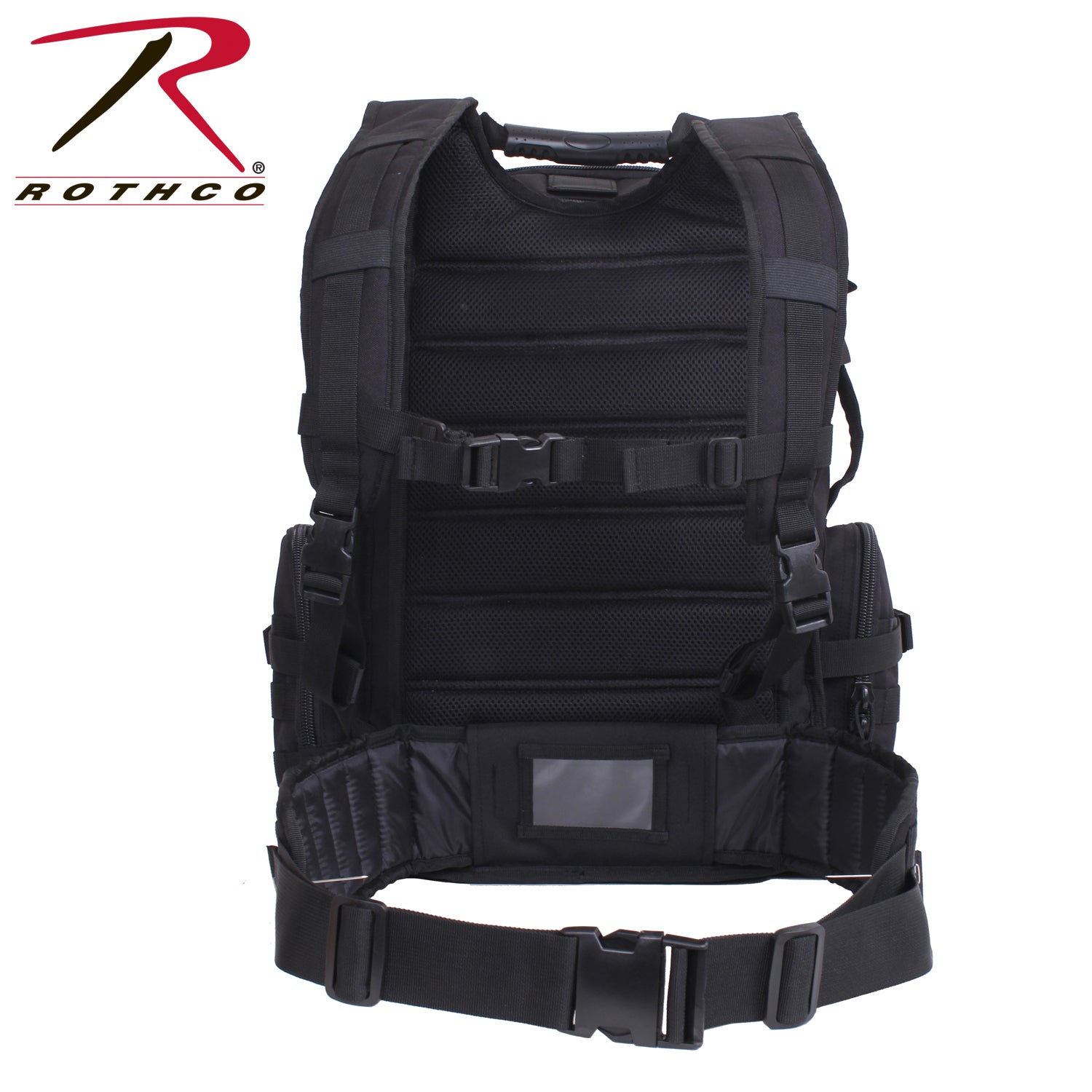 Rothco Multi-Chamber MOLLE Assault Pack Black - 7 Compartments with Hydration and Laptop Storage