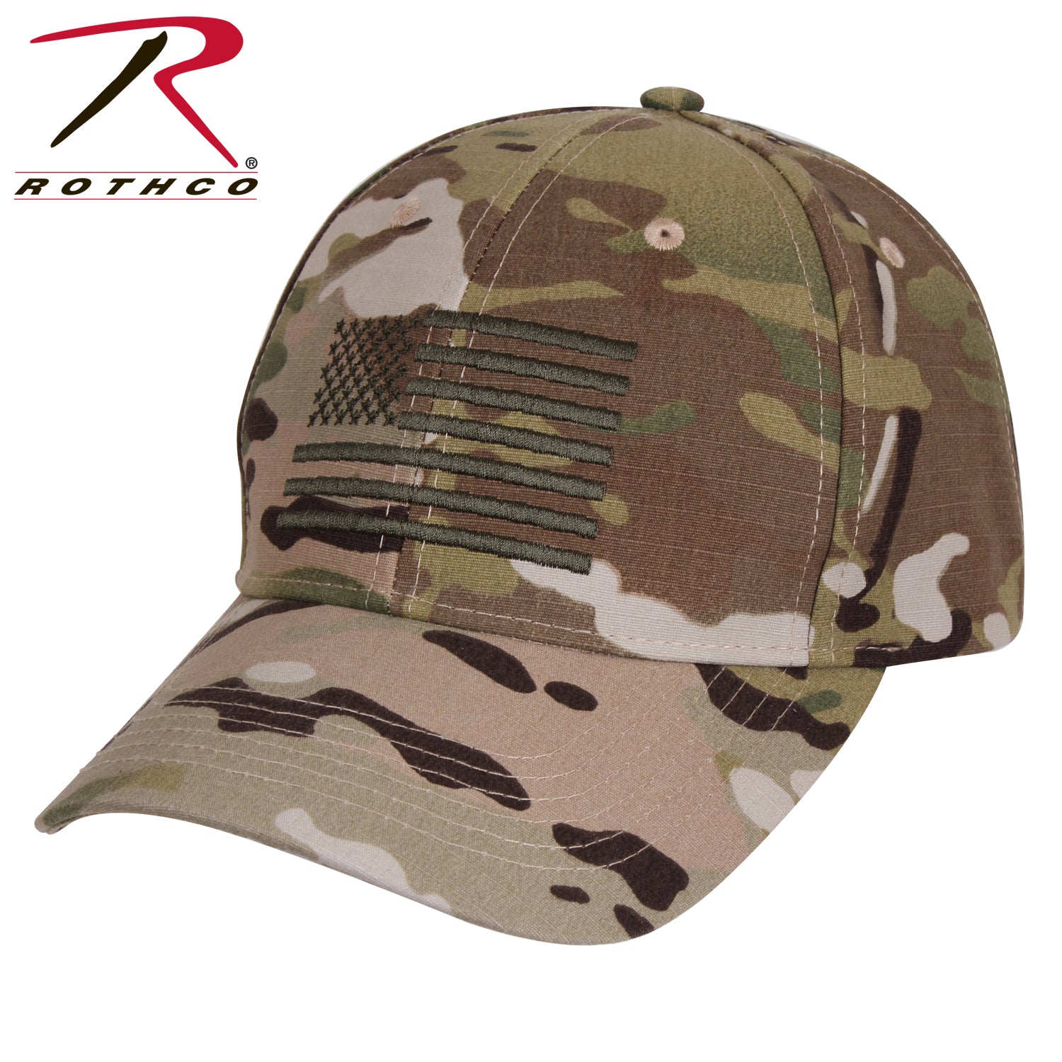 Rothco U.S. Flag Low Profile Cap in MultiCam