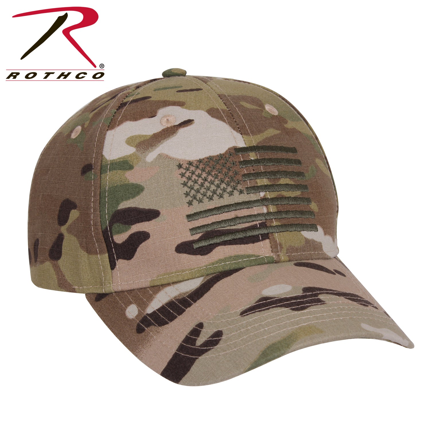 Rothco U.S. Flag Low Profile Cap in MultiCam