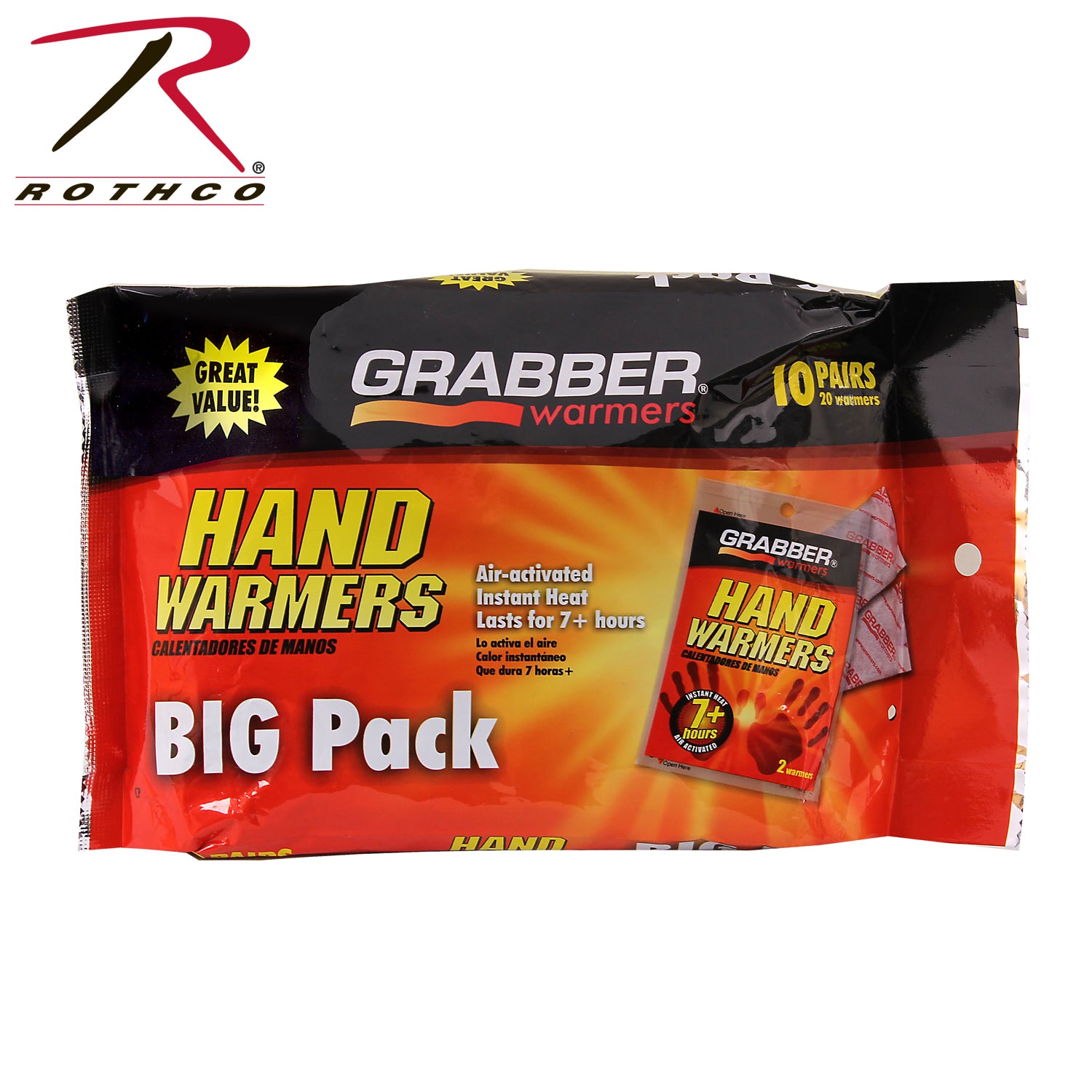 Grabber Hand Warmers 10 Pack with Hard Shell Forearm Guards by Brand 4926