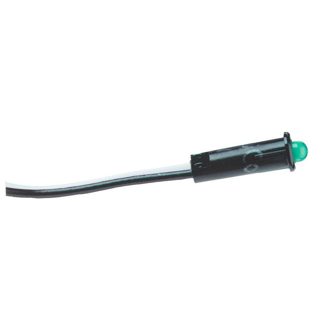 Blue Sea Systems 8172 Green LED Indicator Light – 12/24V DC, Easy Push-In Mounting