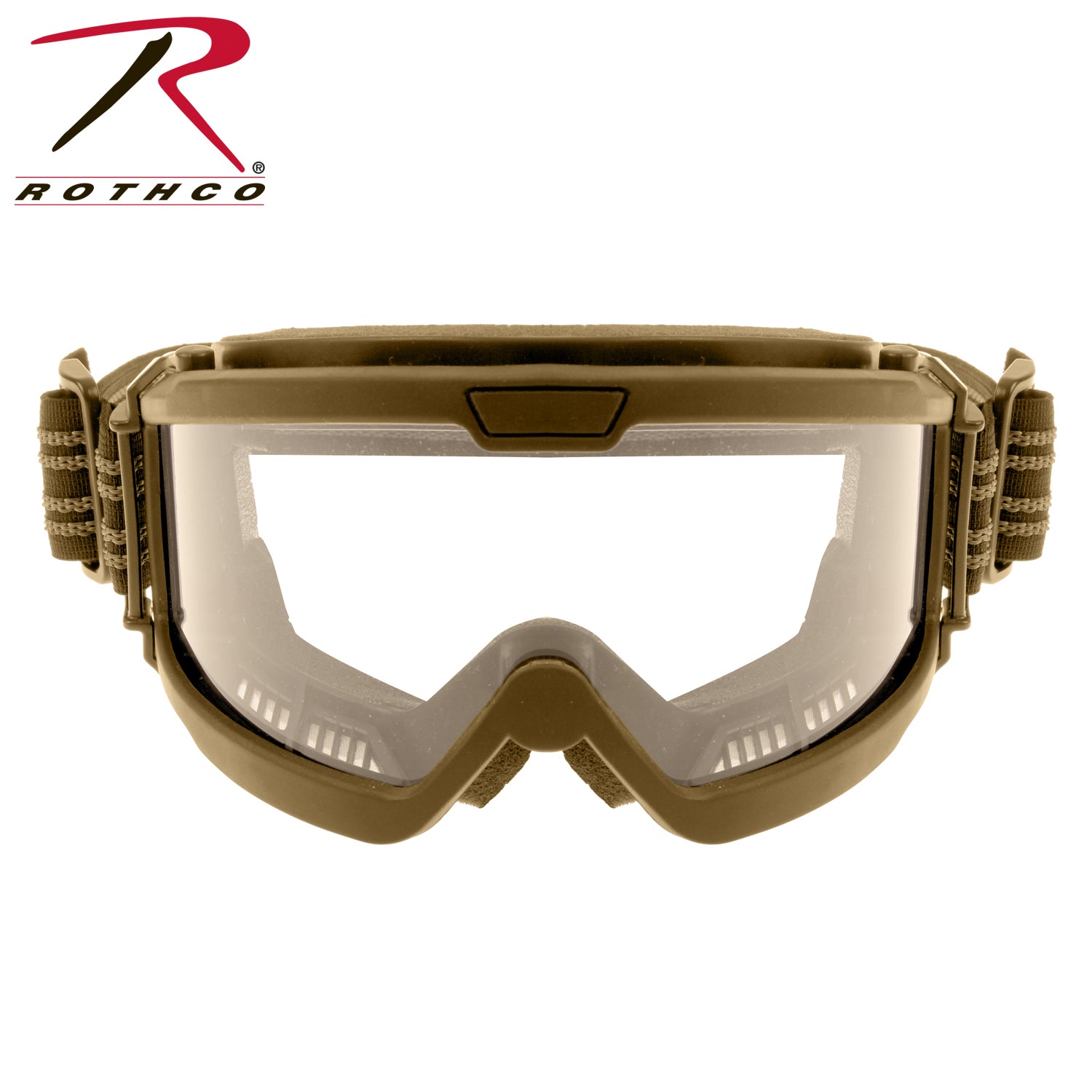Rothco ANSI Rated OTG Goggles Coyote Brown / Clear – Impact-Resistant Tactical Eye Protection