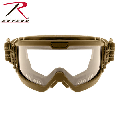 Rothco ANSI Rated OTG Goggles Coyote Brown / Clear – Impact-Resistant Tactical Eye Protection