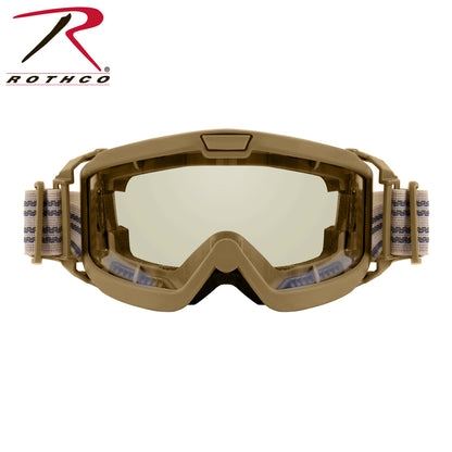 Rothco ANSI Rated OTG Goggles Coyote Brown / Clear – Impact-Resistant Tactical Eye Protection