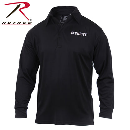 Rothco Moisture Wicking Long Sleeve Security Polo Size S - Comfortable and Durable Uniform Shirt